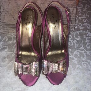 Kate Spade Fushcia satin pumps💖Size 7.5M